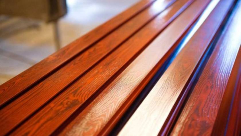 Wood finish for metal surfaces, Wood Powder Coating