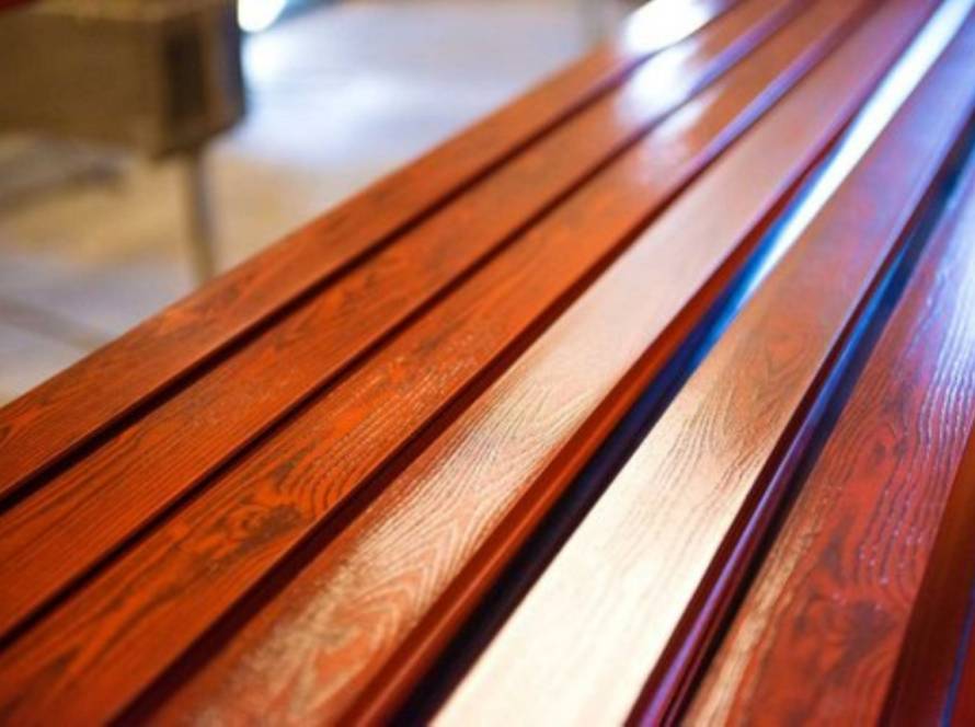 Wood finish for metal surfaces, Wood Powder Coating, Wood Powder Coating