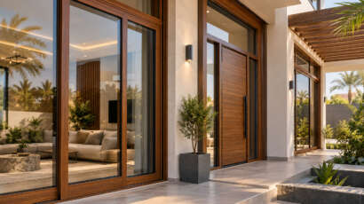 Wood Finish Coating for Aluminium Doors and Windows