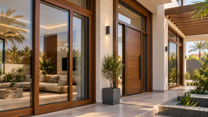 Wood Finish Coating for Aluminium Doors and Windows