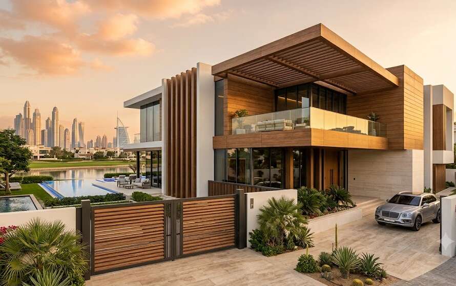 Wood-Effect Metal Coatings for Luxury Villas in Dubai